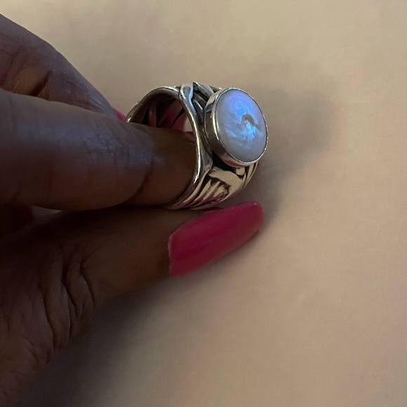 SILPADA Sterling Coin Pearl Mermaid ring EUC AUTHENTIC - Picture 6 of 8